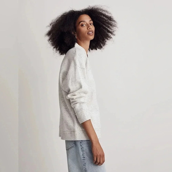 Madewell Betterterry V-Neck Sweatshirt.  Size Medium - Picture 3 of 8